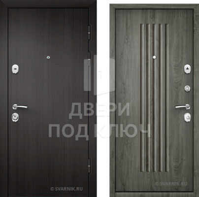 Металлическая дверь на дачу, шпон ДПК-1432